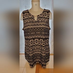 TECERA black/white blouse size 1X